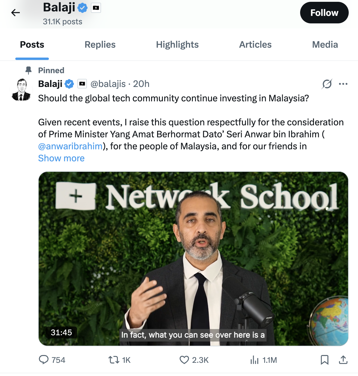 US investor Srinivasan seeks meeting with Anwar's office after startup school in Forest City raided