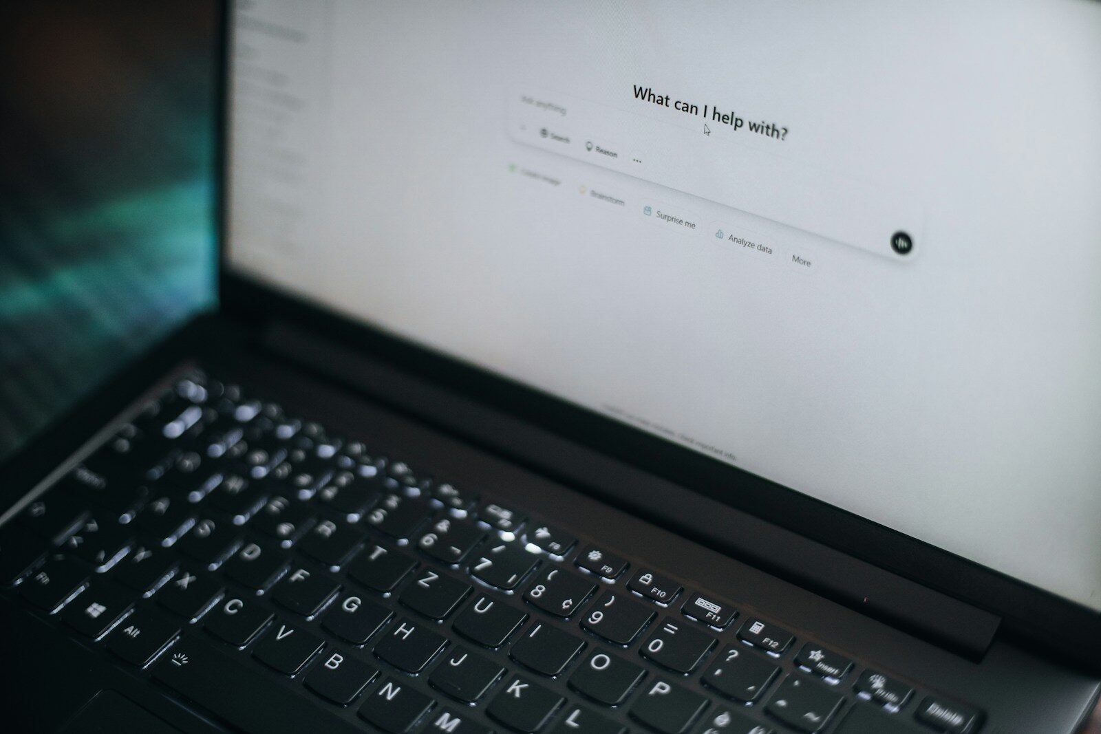A laptop displays