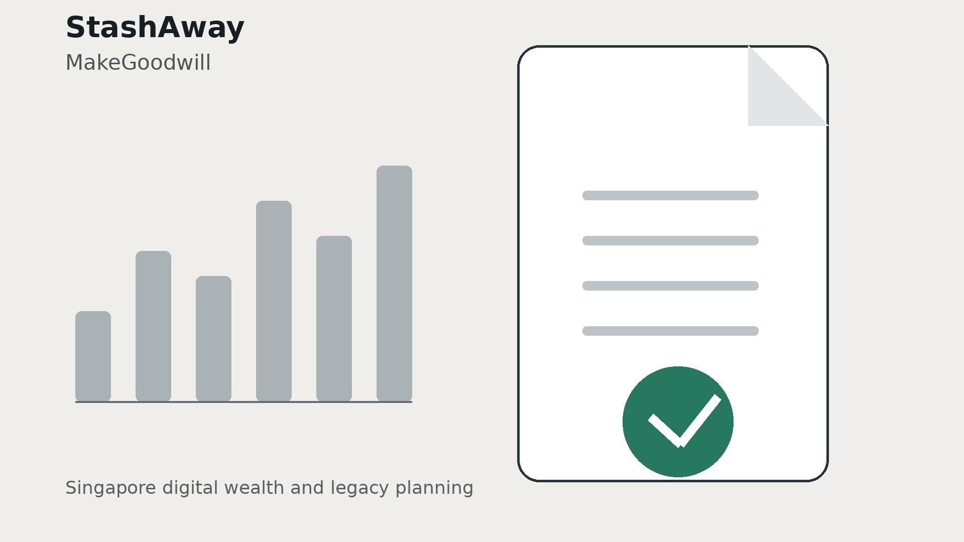 Editorial illustration for StashAway and MakeGoodwill legacy planning acquisition