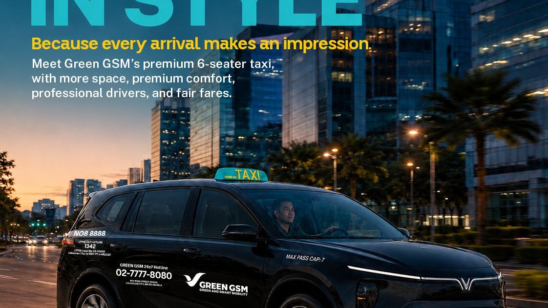Green GSM premium electric taxi service in the Philippines