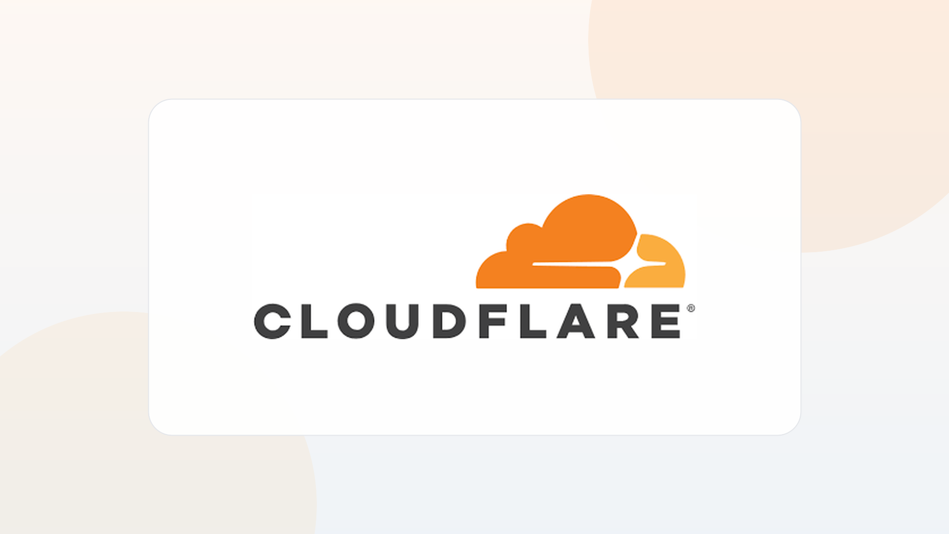 Cloudflare logo on a light professional background