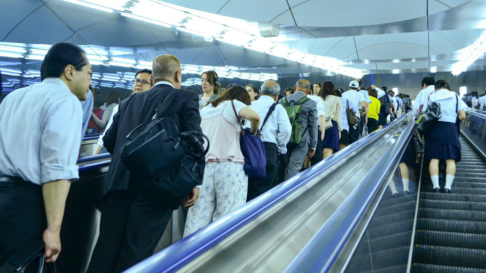 people walking on train station