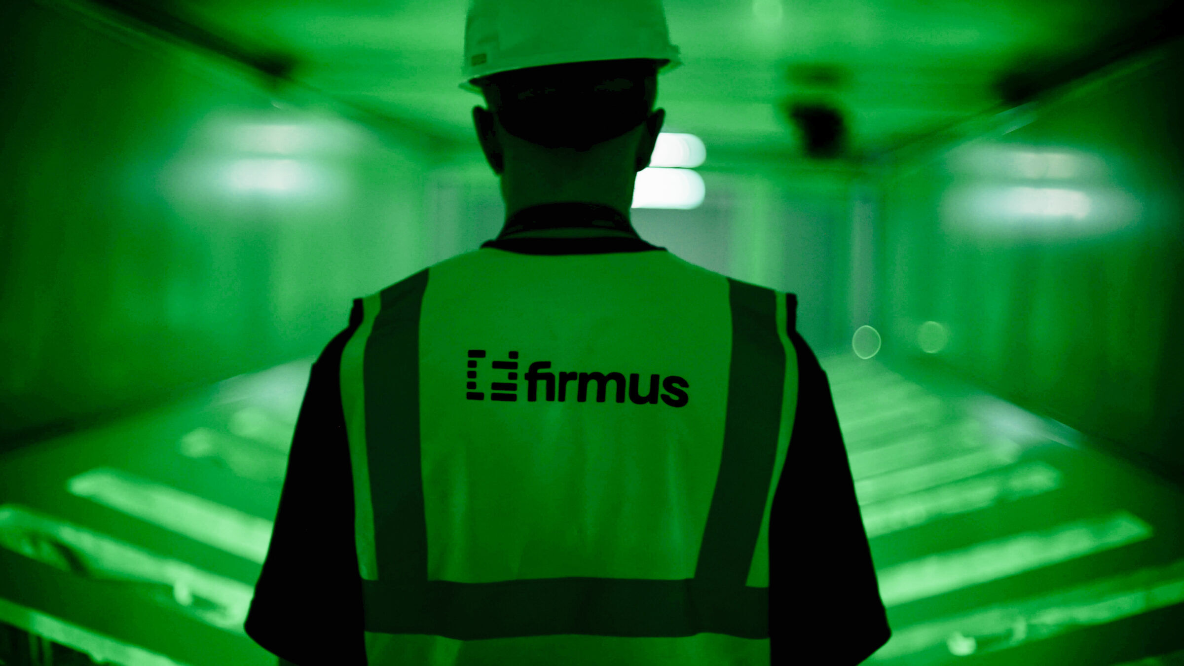A Firmus employee walking through the company's AI infrastructure
