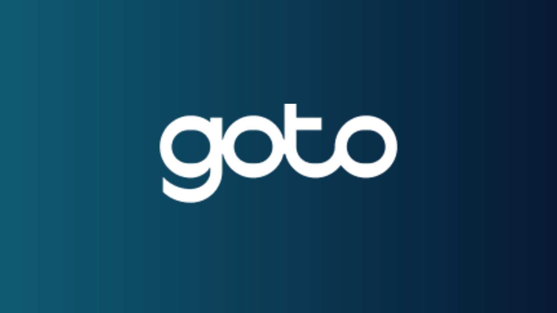 GoTo logo on a dark blue and teal background