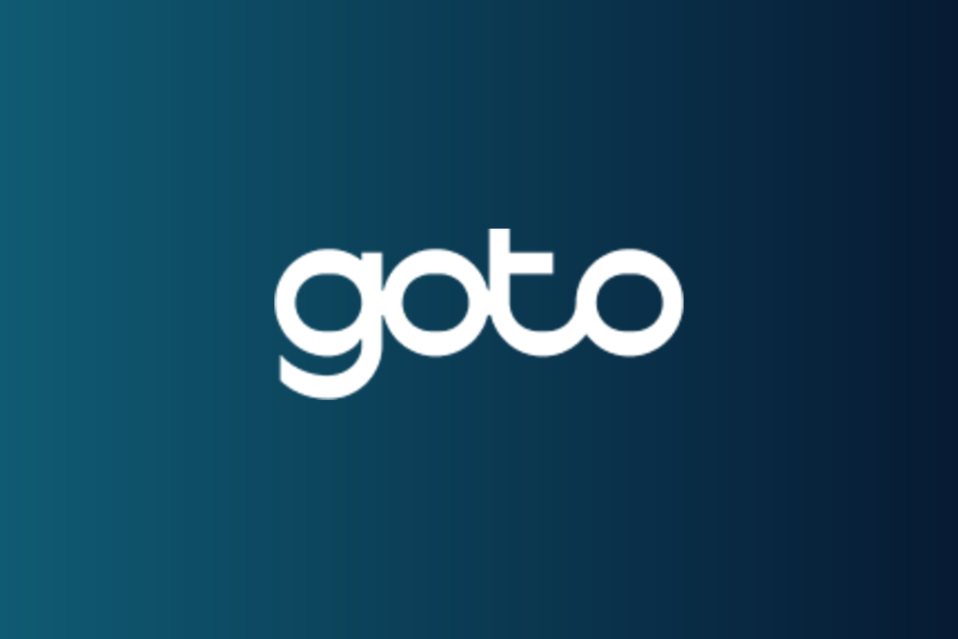 GoTo logo on a dark blue and teal background